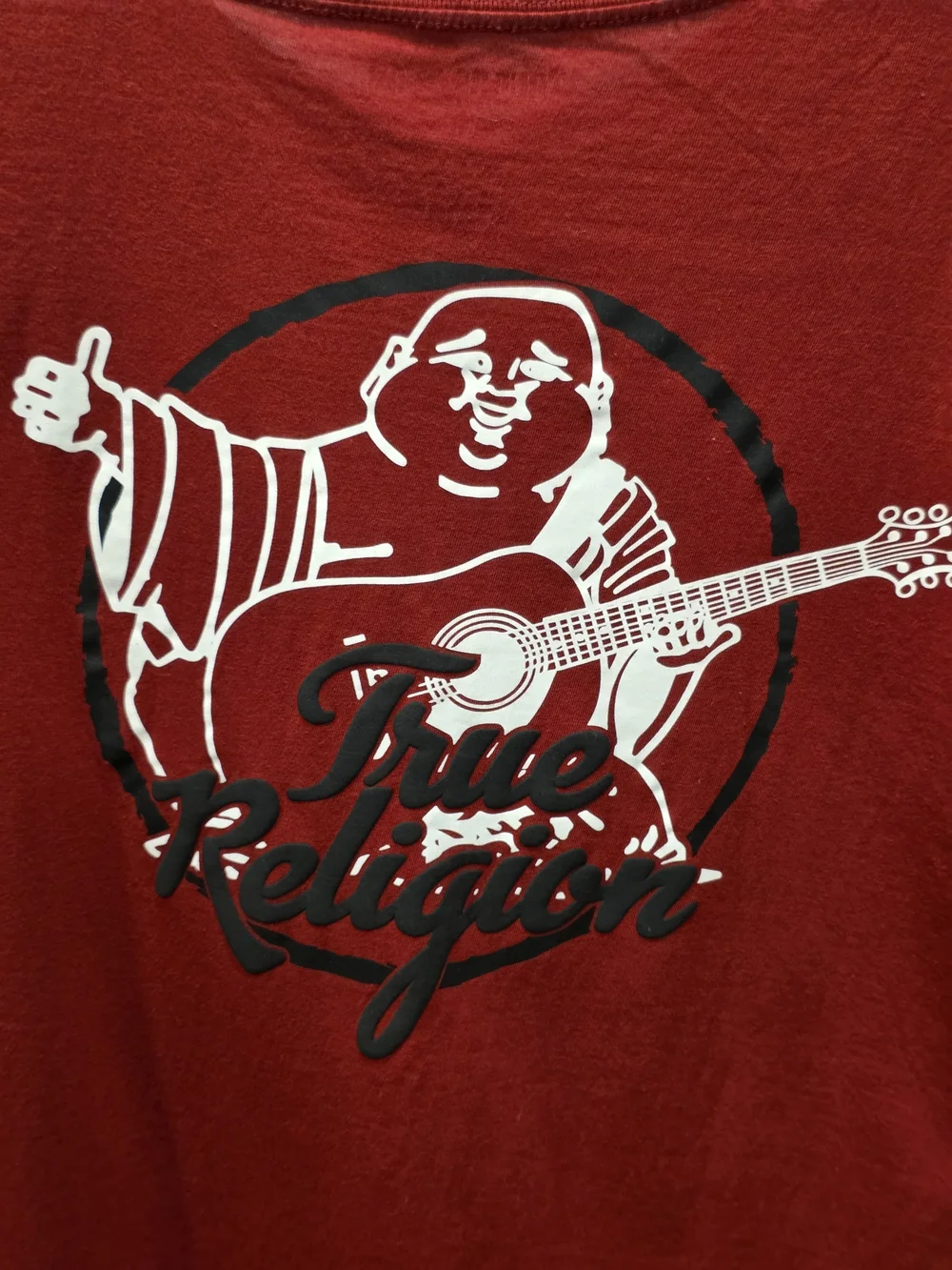 True Religion Men's Red Graphic Logo Crew Neck T-Shirt